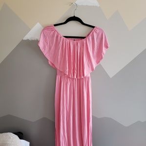 Off shoulder maxi dress with pockets XS